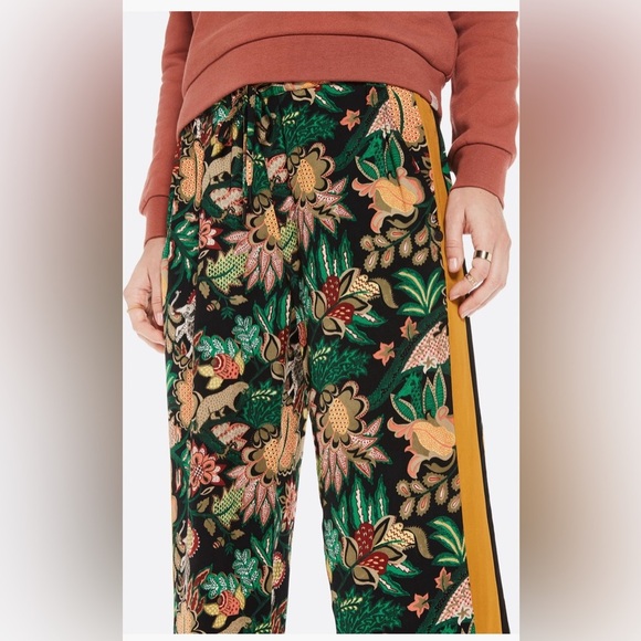 Scotch and Soda Jungle Print Stripe Wide Leg Pant in Size Large - Picture 8 of 16